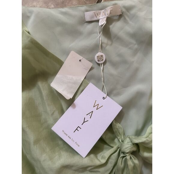 NWT WAYF M Maxi Tiered Cutout Dress Seafoam Lightweight - Picture 2 of 5